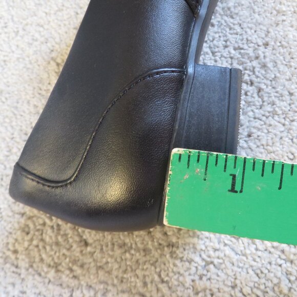 Clarks Womens Juliet Gem Shoes Size 7.5 Black Leather Slip-On Flats - Picture 10 of 11